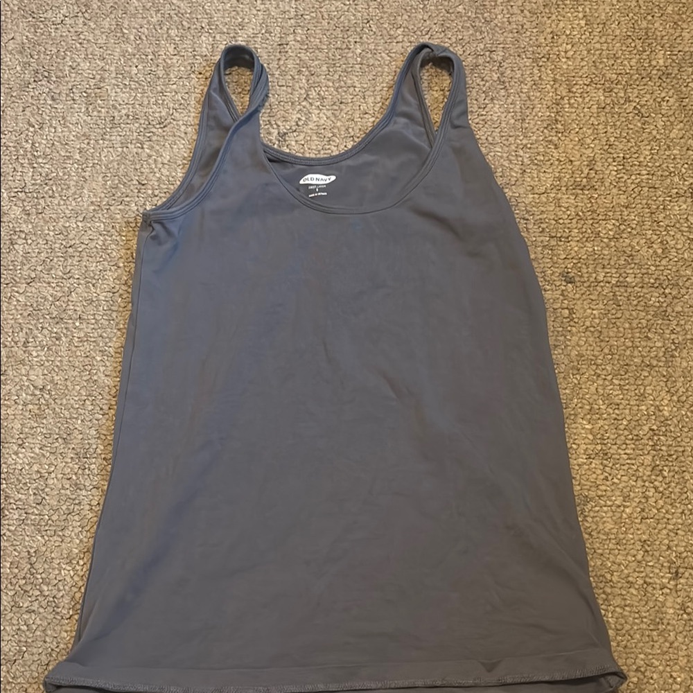 Old Navy Gray Fitted Sleeveless Tank Top
